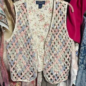Vintage Willow Ridge Floral Cotton vest